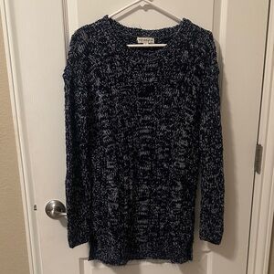 Poof Excellence Navy and White Knit Sweater